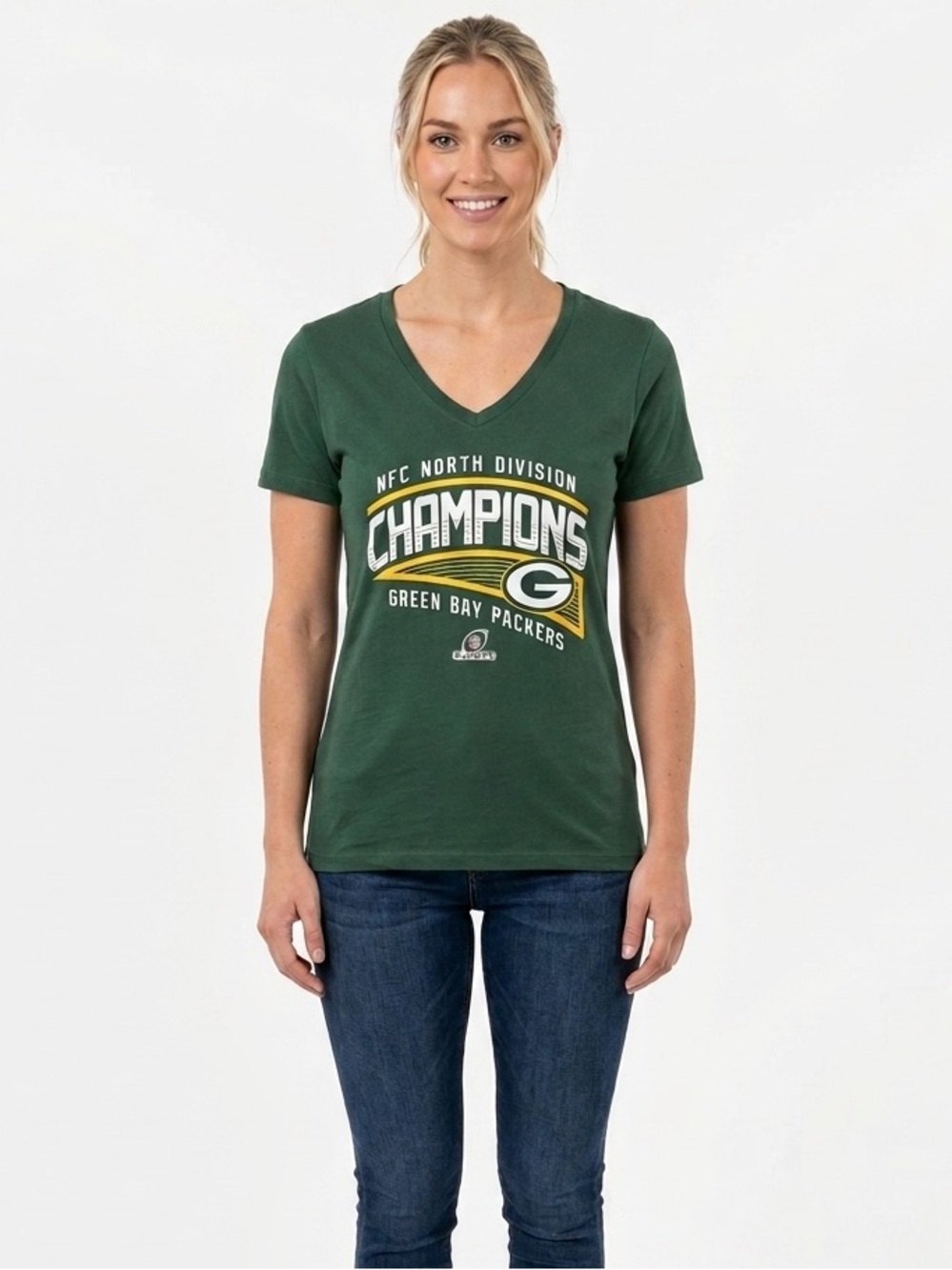 Green Bay Packers Champions V-Neck Tee - Green